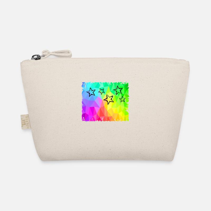 Bunte Sterne Farbverlauf Regenbogenfarben Bio-Täschchen