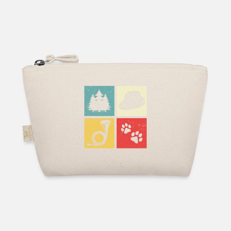 Conception de cor de chasse avec chapeau de feutre de patte de chien de forêt Trousse biologique