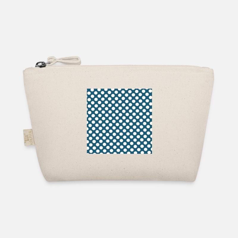 Polka dot blue background dot pattern blue white Organic Pouch