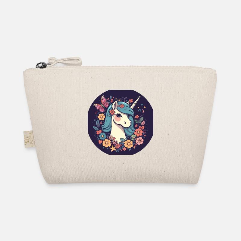 Licorne élégante avec fleurs de papillon Trousse biologique