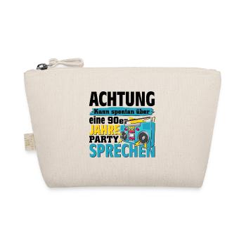Kann spontan über eine 90er Jahre Party - Bio-Täschchen - Natur - Vorne