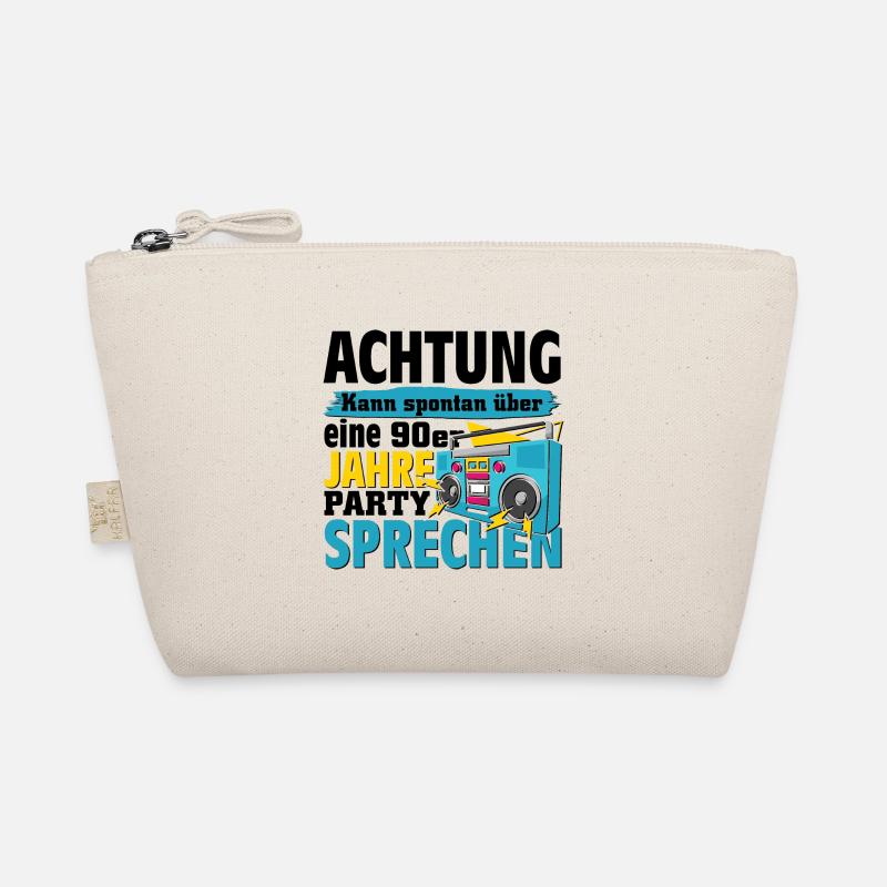 Kann spontan über eine 90er Jahre Party - Bio-Täschchen - Natur