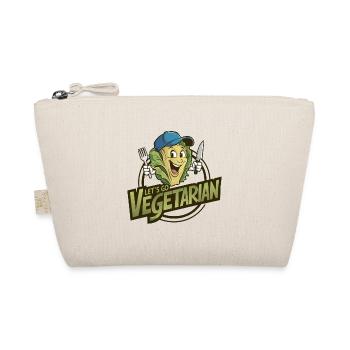 Healthy vegan vegetarian life laughing head of lettuce - Organic Pouch - nature - Front
