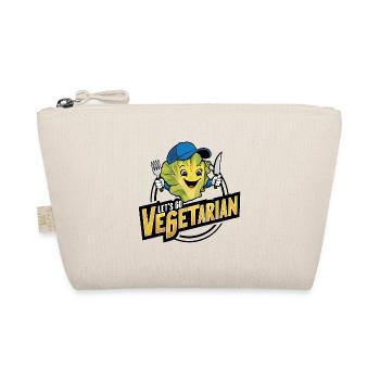 Healthy vegan vegetarian life laughing head of lettuce - Organic Pouch - nature - Front