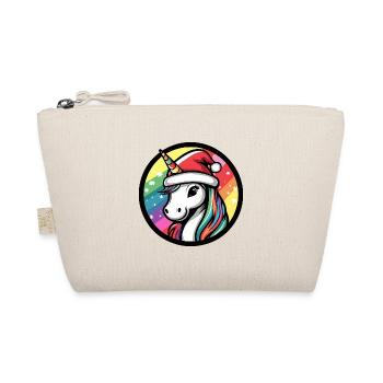 Unicorn Christmas Animal - Organic Pouch - nature - Front