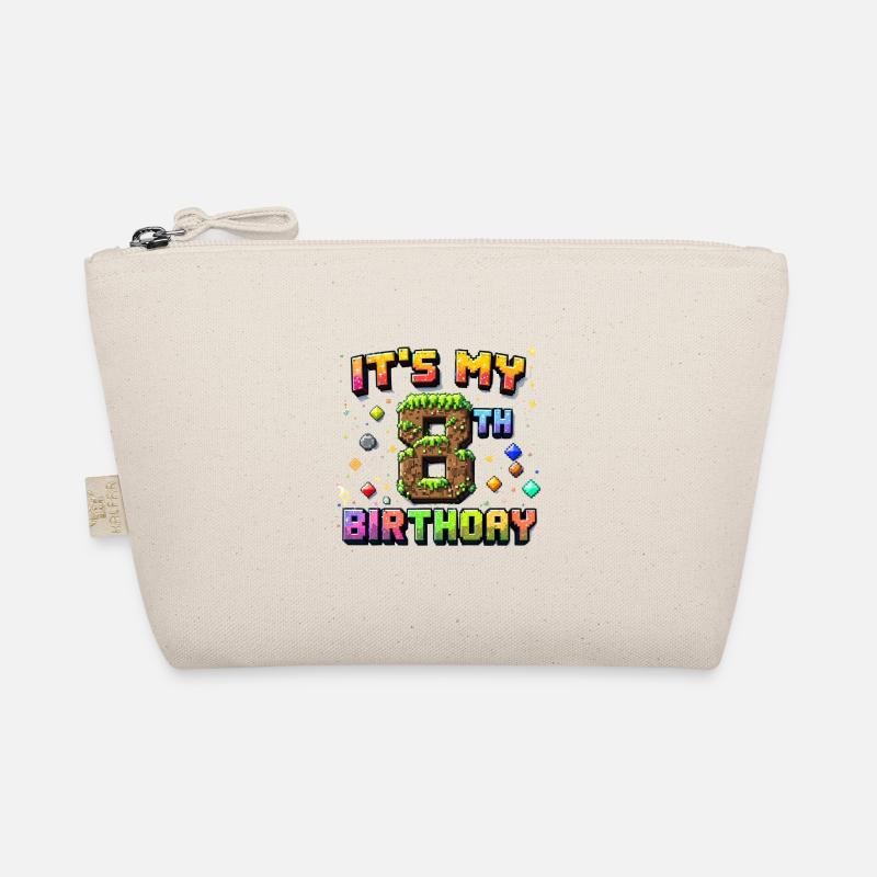 8e anniversaire Enfants Pixel Trousse biologique