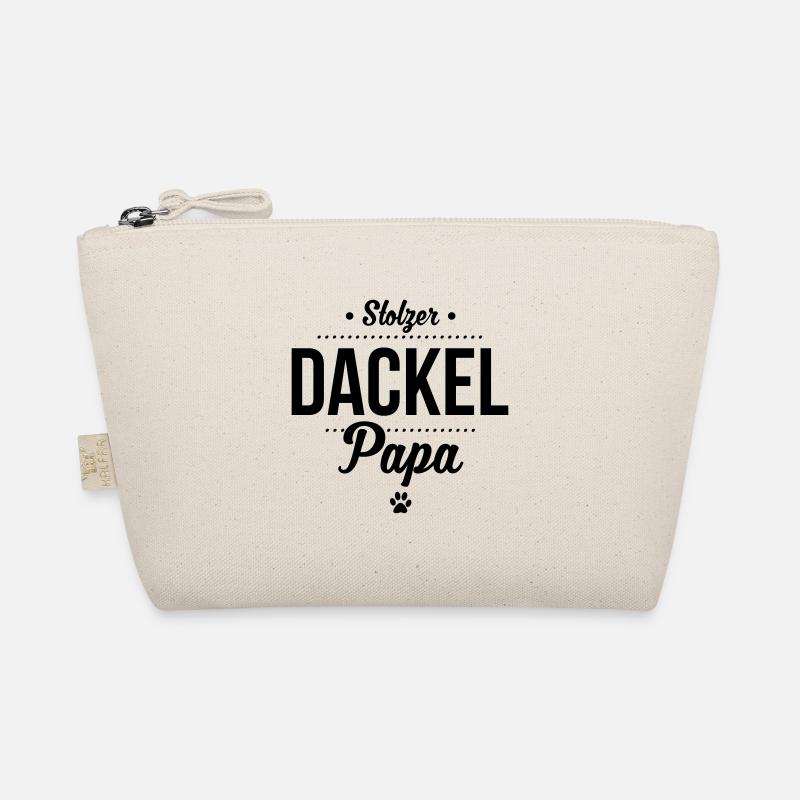 Stolzer Dackel Papa Punkte - Dackel Fanartikel Bio-Täschchen