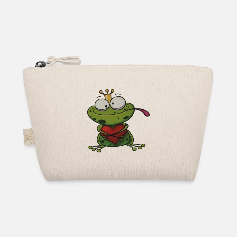 Frosch mit Herz der Froschkönig - Bio-Täschchen - Natur