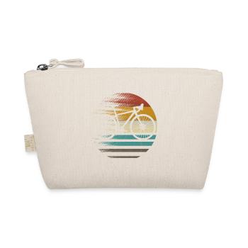 Gravel bike Gravel road bike bike gift retro - Organic Pouch - nature - Front
