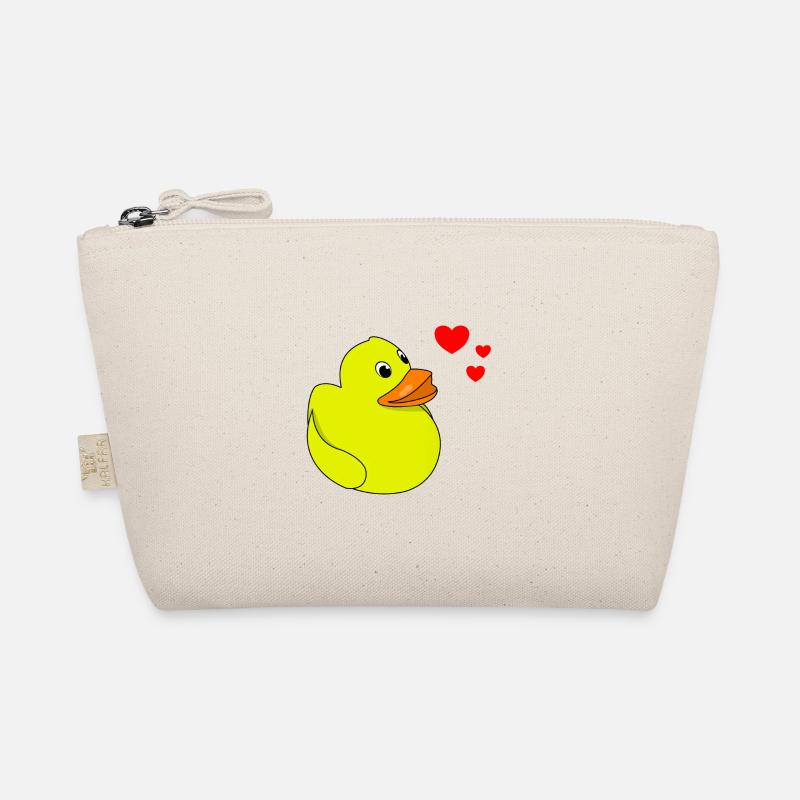 Squeaky Duck Valentine's Day - Organic Pouch - nature