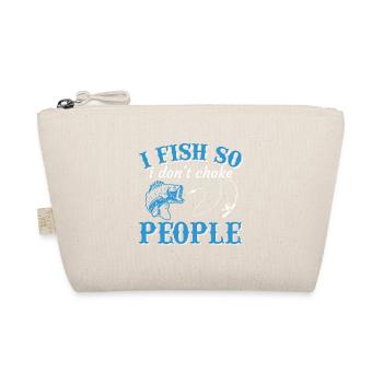 I fish so I don't have funny funny jumps - Organic Pouch - nature - Front