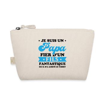 Je suis un papa fier d'un fils, Cadeau papa - Trousse biologique - nature - Devant