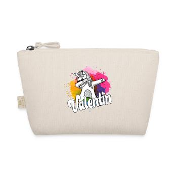 VALENTIN - Beau nom de garçon avec licorne cool - Trousse biologique - nature - Devant