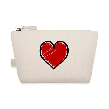 Symbole du cœur Amour - Trousse biologique - nature - Devant