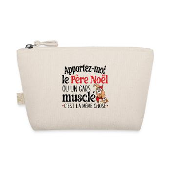 Père Noël Gars Musclé Musculation Cadeau Homme - Trousse biologique - nature - Devant