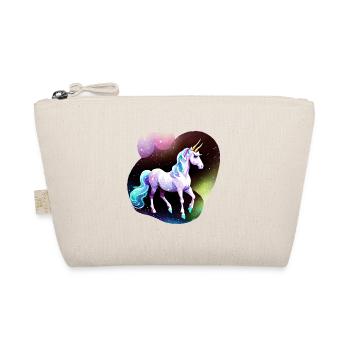 Einhorn Kunst Einhörner Geschenkidee - Bio-Täschchen - Natur - Vorne