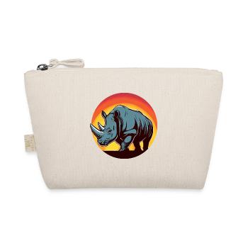 nashorn sunset rund - Bio-Täschchen - Natur - Vorne