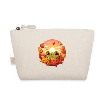 Autumn Melody: Frog, Colorful Leaves & Rounder - Organic Pouch - nature - Front
