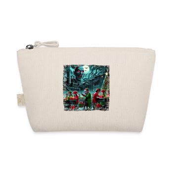 Christmas elves and elves in zombie horror ground - Organic Pouch - nature - Front