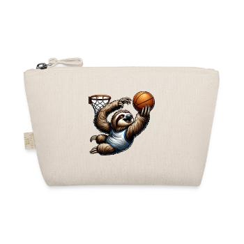 Lustiges Faultier spielt Basketball für - Bio-Täschchen - Natur - Vorne