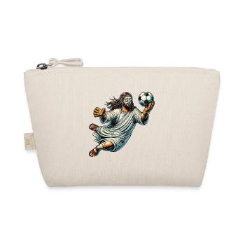 Jesus Soccer Gift Funny Soccer God Jesus Gift - Organic Pouch - nature - Front
