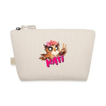 KATI - Beau nom de fille avec un hibou mignon - Trousse biologique - nature - Devant
