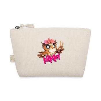 NIKKI - Beau nom de fille avec un hibou mignon - Trousse biologique - nature - Devant