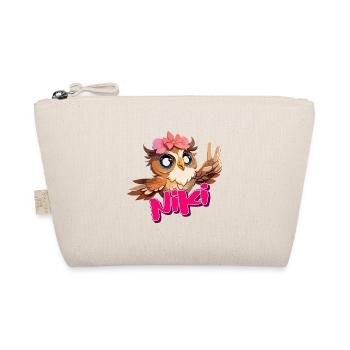 NIKI - Beau nom de fille avec hibou mignon - Trousse biologique - nature - Devant