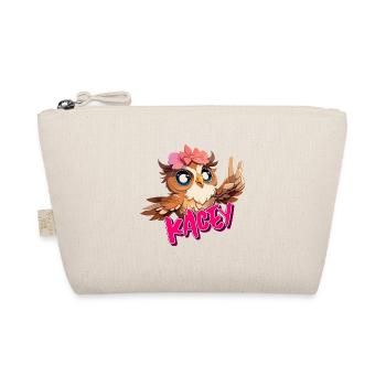 KACEY - Beau nom de fille avec un hibou mignon - Trousse biologique - nature - Devant