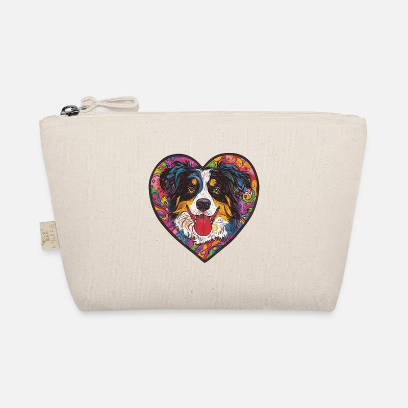 Australian Shepherd Hund Herz Hundeliebe - Bio-Täschchen - Natur