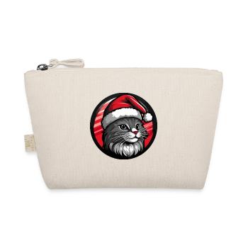Cat Christmas Animal - Organic Pouch - nature - Front