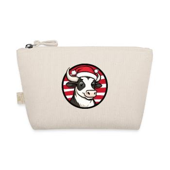Cow Christmas Animal - Organic Pouch - nature - Front