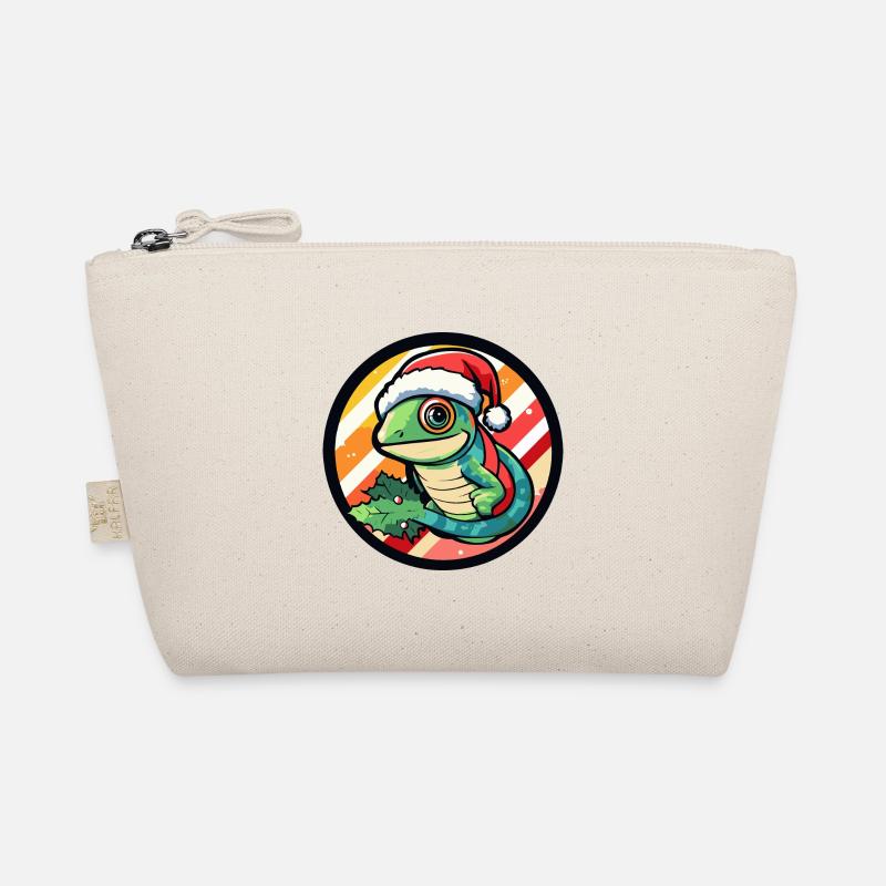 Chameleon Weihnachten Tier Bio-Täschchen