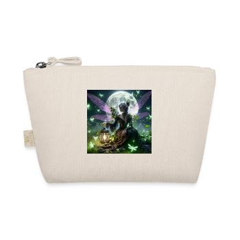 Gothic Elfe mit Laterne - Bio-Täschchen - Natur - Vorne