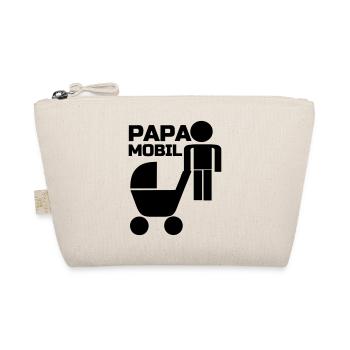 Papa Mobil Vater, Familie, Kind, Geschenk Vatertag - Bio-Täschchen - Natur - Vorne