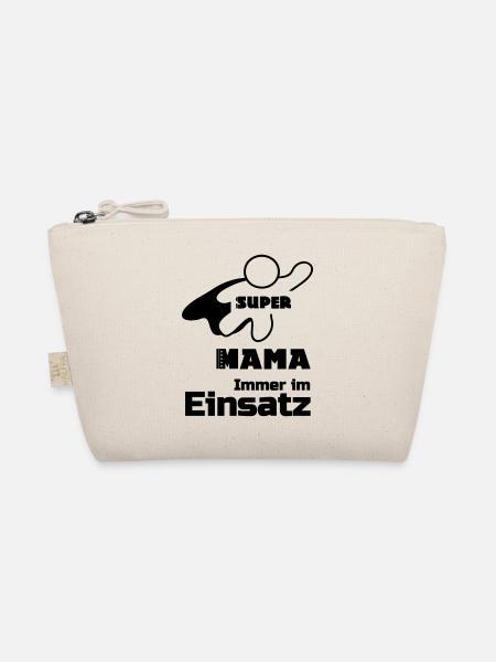 Super Mama Mutter Muttertag Familie Geschenk - Bio-Täschchen - Natur