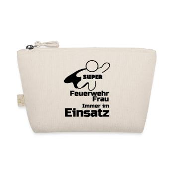 Super Feuerwehrfrau Geschenk - Bio-Täschchen - Natur - Vorne