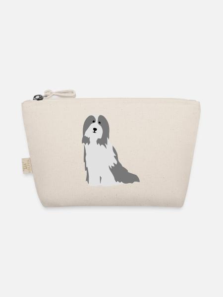 Bearded Collie - Bio-Täschchen - Natur - Vorne