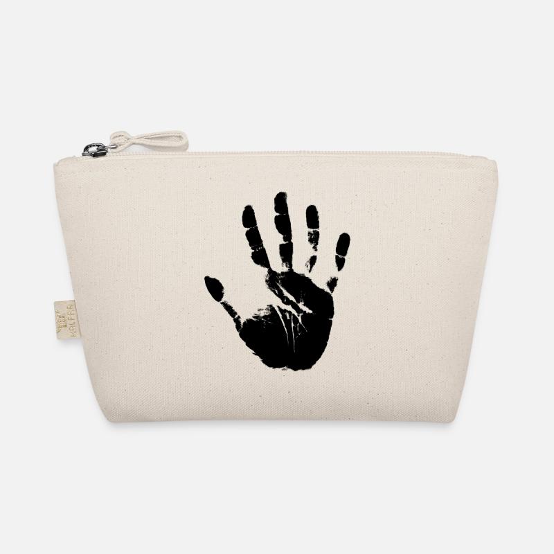 Hand handprint fingerprint Stencil Organic Pouch