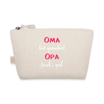 Oma & Opa pink - Bio-Täschchen - Natur - Vorne