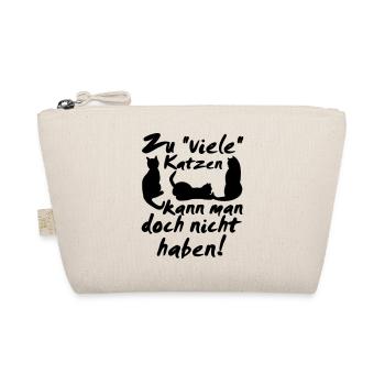 Katzen Spruch Katze Tier Haustier Geschenk lustig - Bio-Täschchen - Natur - Vorne