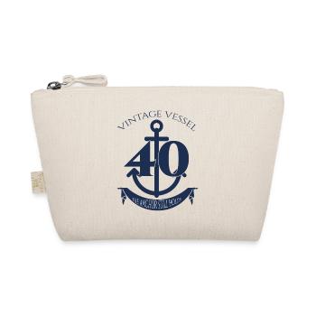 40th Birthday: Vintage Vessel - 40 - The Anchor - Organic Pouch - nature - Front