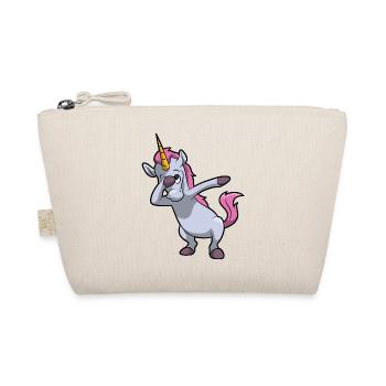 Dabbing unicorn funny gift kid birthday - Organic Pouch - nature - Front