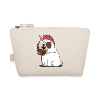 Cuddly Unicorn Pug - Organic Pouch - nature - Front