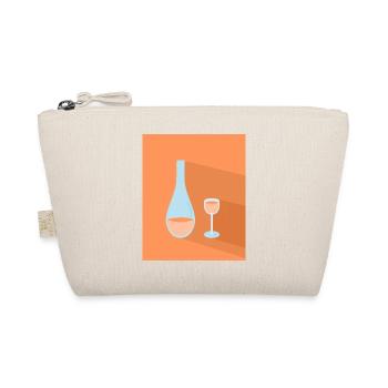 Flasche und Glas - Bio-Täschchen - Natur - Vorne