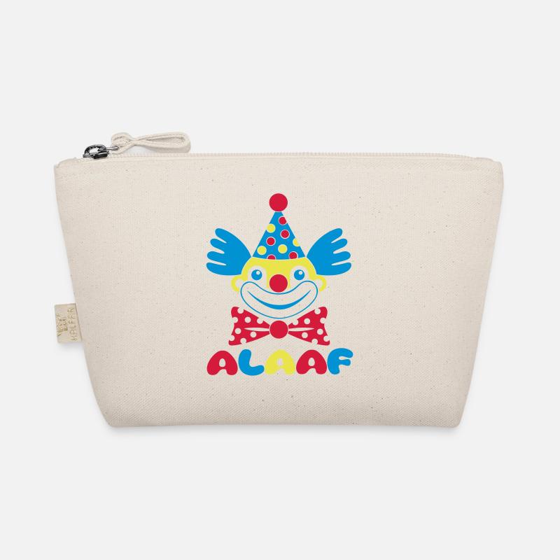 Fasching Karneval Clown ALAAF 1, 2 oder 3 Farben - Bio-Täschchen - Natur