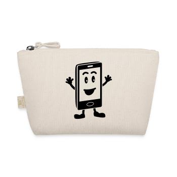 Handy smiley - Bio-Täschchen - Natur - Vorne
