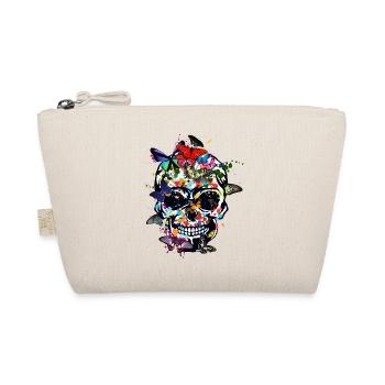 head of death butterfly skull crane fantasy design - Organic Pouch - nature - Front
