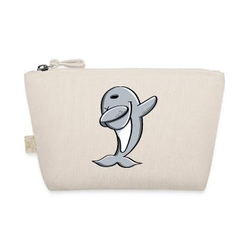Delfin makes Dab Dance - Dabbing - Dolphin - Comic - Organic Pouch - nature - Front