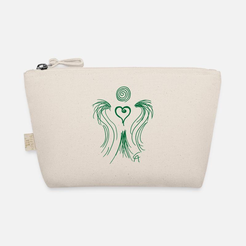 Heart Angel green Organic Pouch